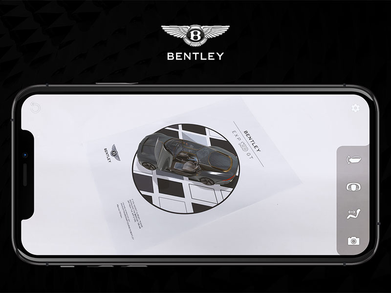 BENTLEY تطوّر تطبيقاً جديداً لاستعراض سيارتها النموذجيةEXP 100 GT